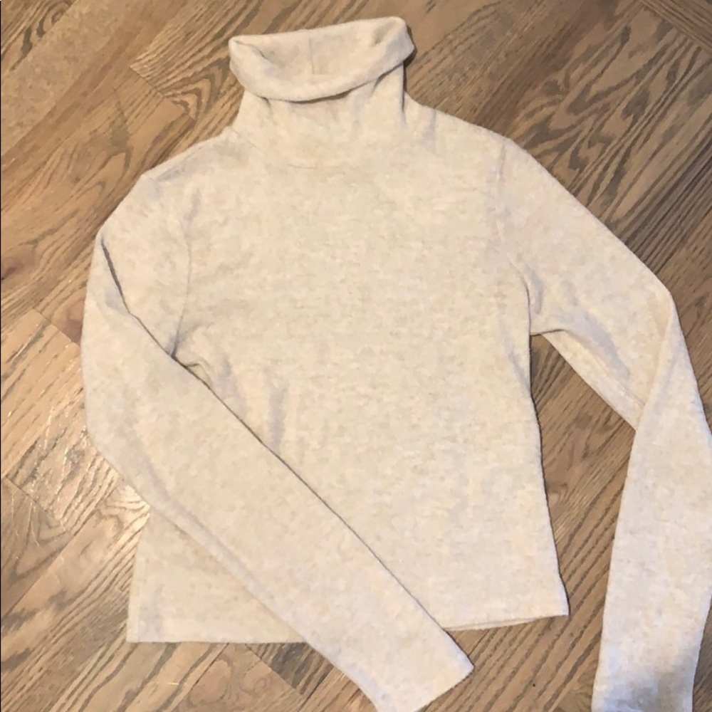 Zara cropped turtle neck sweater